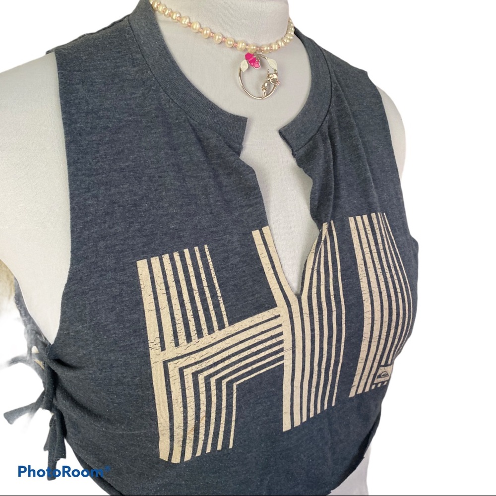 Reworked Upcycled Crop Tie Hawaii (HI) Baby Graphic Tee